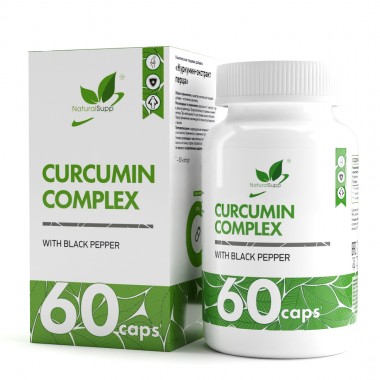 Куркумин + экстракт черного перца / Curcumin / 60 капс. Naturalsupp