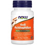 NOW Foods Пробиотик 4x6 Acidophilus, 60 растительных капсул