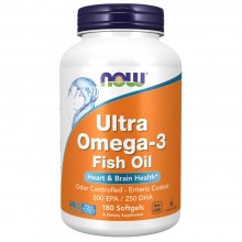 NOW Foods Ультра Омега-3 500 EPA / 250 DHA, 180 капсул NOW Foods Ультра Омега-3 500 EPA / 250 DHA, 180 капсул