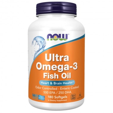 NOW Foods Ультра Омега-3 500 EPA / 250 DHA, 180 капсул