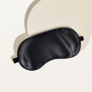 Шелковая маска для сна глубокий черный